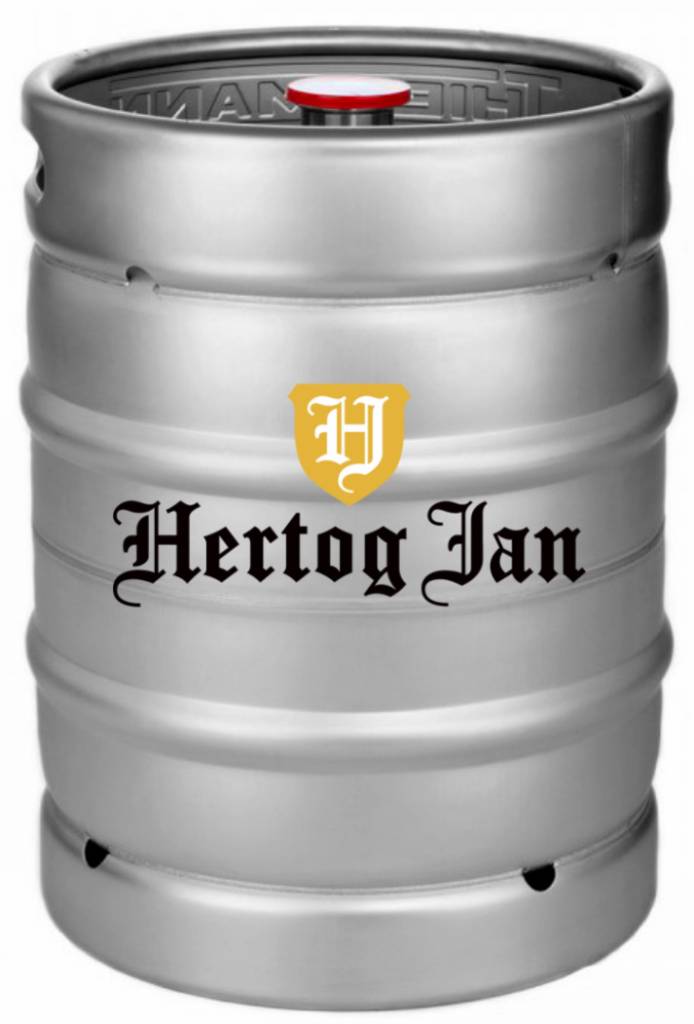 Ontvanger pakket plakboek Hertog Jan bier vat 50 liter – Van Herwijnen Verhuur