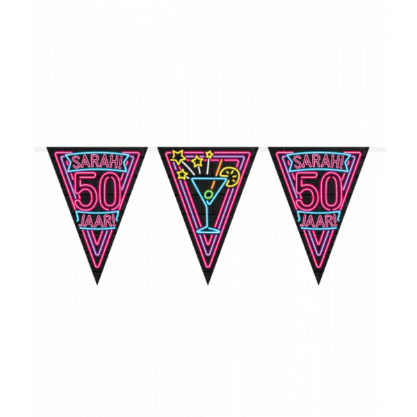 Vlaggenlijn 50 jaar Sarha neon - Afbeelding 2