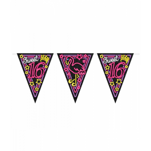 Vlaggenlijn Sweet 16 neon - Afbeelding 2