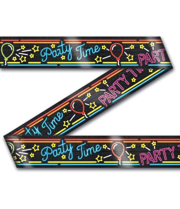Party time afzetlint 12 meter Neon
