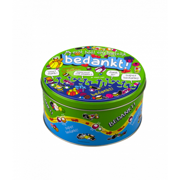 Snoeptrommel bedankt