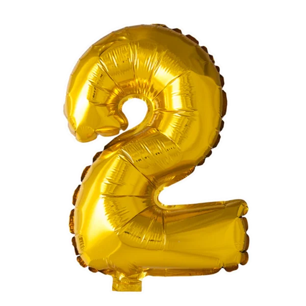 Cijferballon 41 cm - goud 2