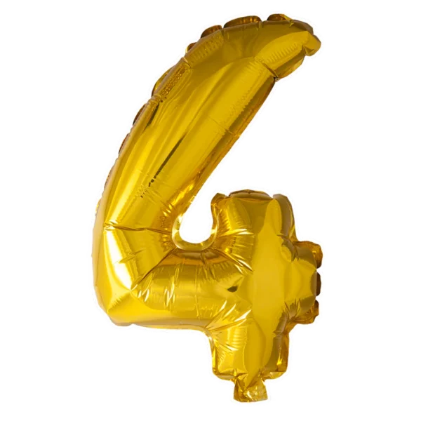 Cijferballon 41cm - goud 4