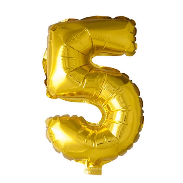 Cijferballon 41 cm - goud 5