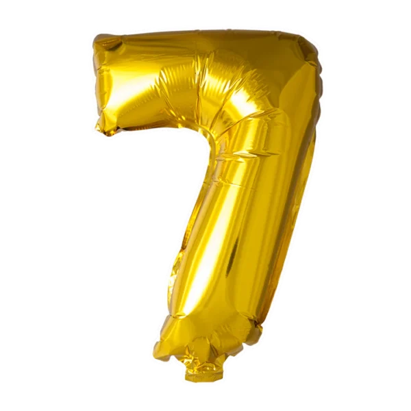 Cijferballon 41cm - goud 7