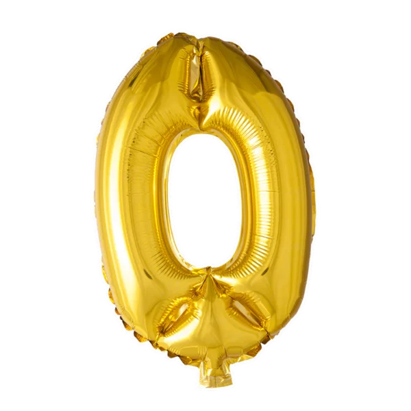 Cijferballon 41cm - goud 0