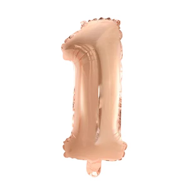 Cijferballon 41 cm - rosé copper 1