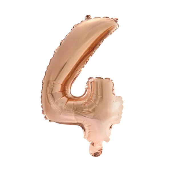 Cijferballon 41 cm - rosé copper 4