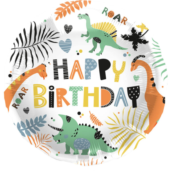 Happy birthday dino Folieballon 45 cm
