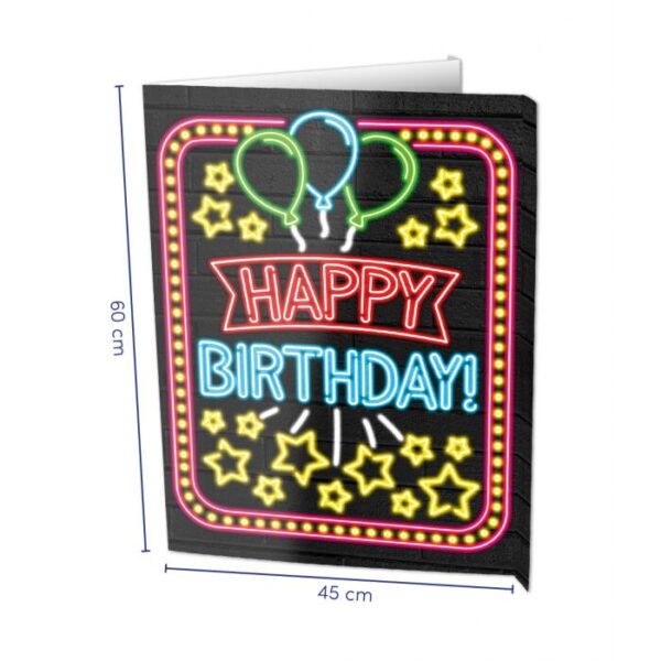 Raambord happy birthday neon