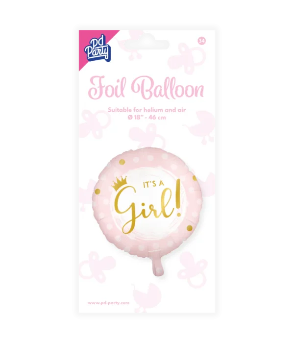 Its a girl Folieballon 46 cm - Afbeelding 2