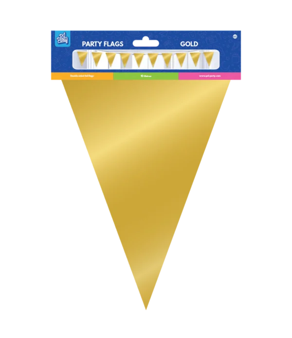 Goud vlaggenlijn 10 meter - Afbeelding 2