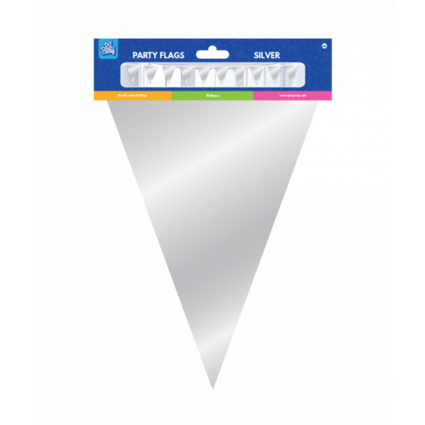 Zilver vlaggenlijn 10 meter - Afbeelding 2