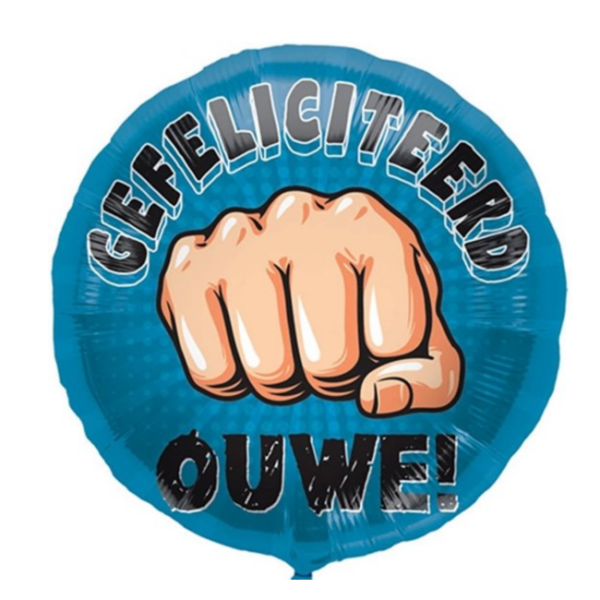Gefeliciteerd ouwe Folieballon 45 cm