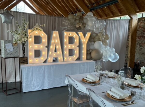 Lichtletters / cijfers met ballondecoratie - Afbeelding 6