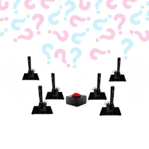 Confetti shooter set van 6 incl. lanceerknop