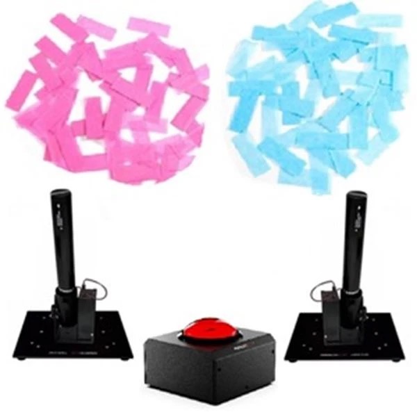 Confetti shooter set van 8 incl. lanceerknop - Afbeelding 2