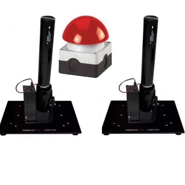 Confetti shooter set van 2 incl. lanceerknop - Afbeelding 2