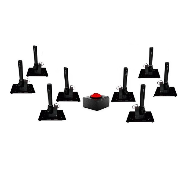 Confetti shooter set van 8 incl. lanceerknop - Afbeelding 3