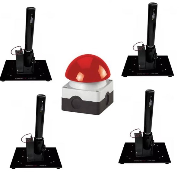 Confetti shooter set van 4 incl. lanceerknop - Afbeelding 3