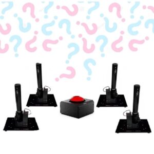 Confetti shooter set van 4 incl. lanceerknop