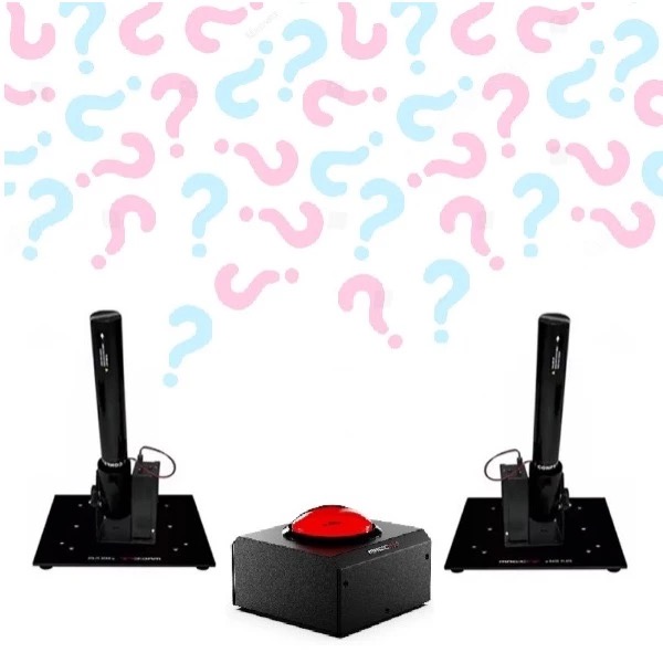 Confetti shooter set van 2 incl. lanceerknop